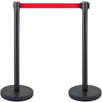 VEVOR Set stupova za kontrolu gužve 6 komada, visina 90 cm, crveni pojas 2 m, crni