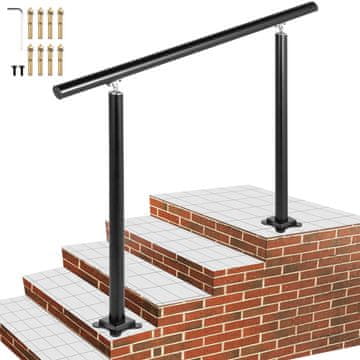 VEVOR Ručka za rukohvat LZHS-4FT 121x91 cm Crna