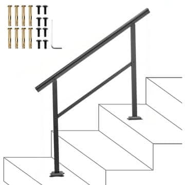 VEVOR Ručka za rukohvat LZHG-KT 121x89.5 cm Crna