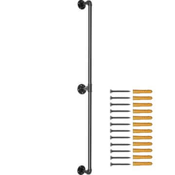 VEVOR Ručka za stepenice 121.9 cm, crna, zidni nosač