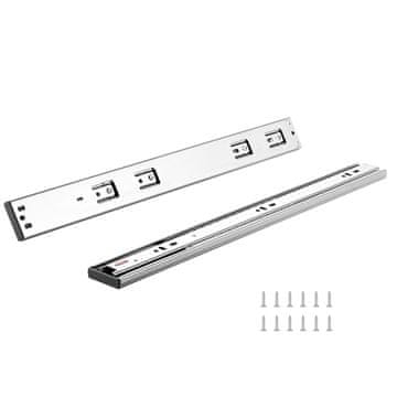 VEVOR Klizni vodilice za ladice 457.2 mm čelik, meko zatvaranje, teški tip, bočni nosač, 10 pari