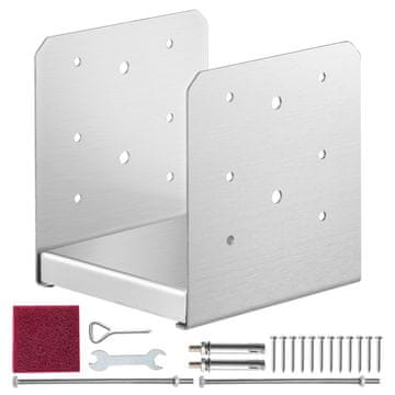 VEVOR Postolja podesivi nosač za stup 149x143x160 mm nehrđajući čelik