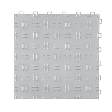 VEVOR Podne pločice za garažu 305x305x13.4 mm srebrne boje