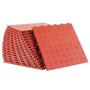 VEVOR Podne pločice za garažu 305x305x13.4 mm Crvene