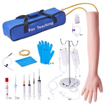 VEVOR Set za vježbu flebotomije, IV trening ruka za vensku punkciju, 56x13x7 cm