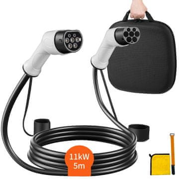 VEVOR Kabel za punjenje EV Tip 2 na Tip 2 5 m 16A 11kW Trofazni Vodootporan