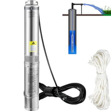 VEVOR Potopna pumpa za duboke bunare 3.5SDM4/11 8.9 cm 20 m Srebrna