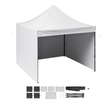 VEVOR Šator s nadstrešnicom 304.8x304.8 cm Bijeli