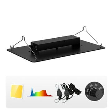 VEVOR LED svjetlo za uzgoj 300W PGL-G1 40x60x12 cm, podesiva jačina, puni spektar