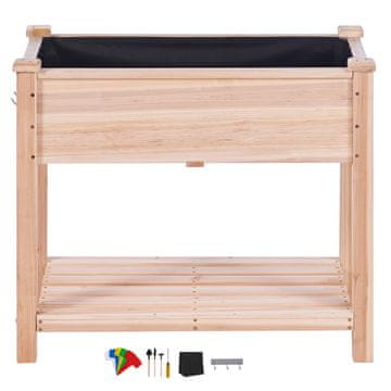 VEVOR Povišeni vrtni krevet 86x46x76 cm boja burlywood