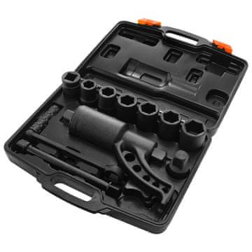 VEVOR Set ključeva za povećanje momenta, pogon 2.5 cm, omjer 1:64, 6800Nm, 8 nastavaka, spremnik
