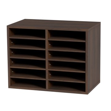 VEVOR Organizator za književnost 12 pretinaca 52x30.5x41 cm smeđi