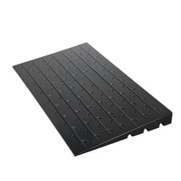 VEVOR Pragni Prag 3-kanalni pokrov za kabel 61x106x7.5 cm Crni