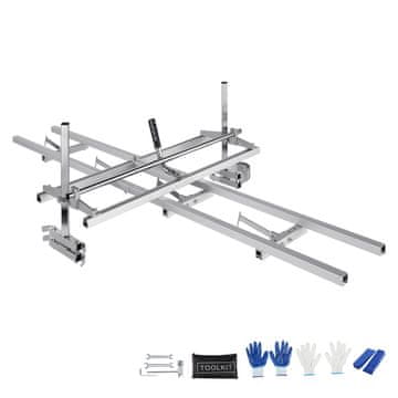 VEVOR Lančana pila s mlinom i vodilicom za tračnice 915x312x473 mm Srebrna