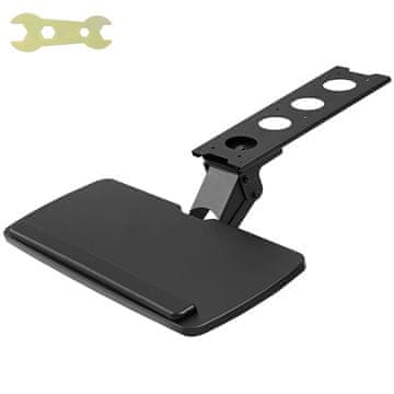 VEVOR Tastaturna polica podesive visine i kuta 63.5x25 cm crna
