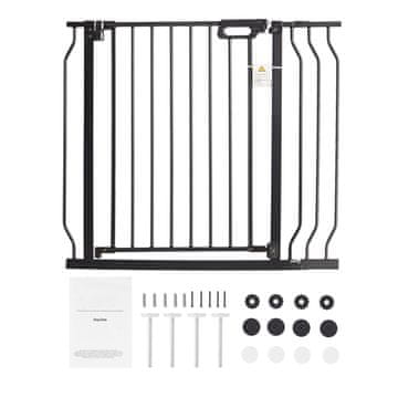 VEVOR Dječja vrata ekstra široka s prolazom 75x94x76 cm crna
