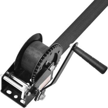 VEVOR Ručna vitla 208x138x149 mm 544.3 kg nosivost vuče 701 cm remen Ručni Srebrna