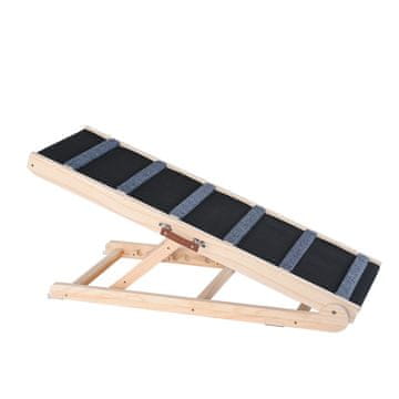 VEVOR Pseća rampa podesiva sklopiva za kućne ljubimce 105x39.9x10 cm podesiva drvena