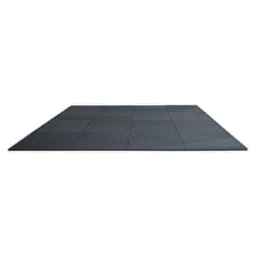 VEVOR Podne prostirke za teretanu 12 pločica, spojive, 61x61x1.4 cm, crne s plavim točkicama