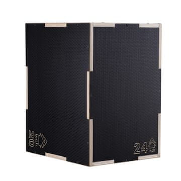 VEVOR Pliometrijska skakačka kutija 3 u 1 40x50x60 cm Crna