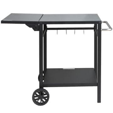 VEVOR Kolica za roštilj i blagovanje 972x640x755 mm Crna