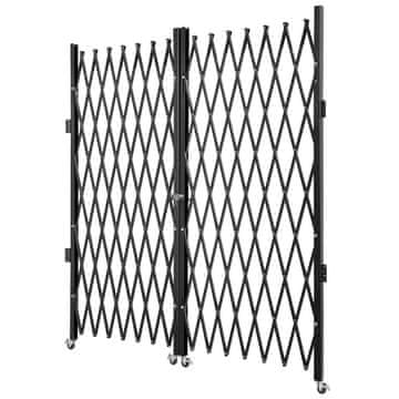 VEVOR Sigurnosna vrata dvostruka sklopiva 382x214 cm crna