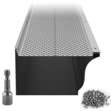 VEVOR Zaštita oluka filter za lišće 1220x152x16 mm srebrna