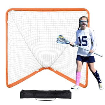VEVOR Gol za lakros 1280x1250x1310 mm narančasti sklopivi