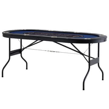VEVOR Poker stol za 8 igrača, sklopivi, 1830x820x720 mm, crni