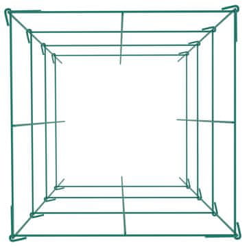 VEVOR Potporni kavez za biljke 14.6x14.6x39.4 cm Zeleno
