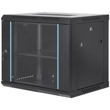 VEVOR Ormar za server 9U zidna montaža 60x45x50 cm crni