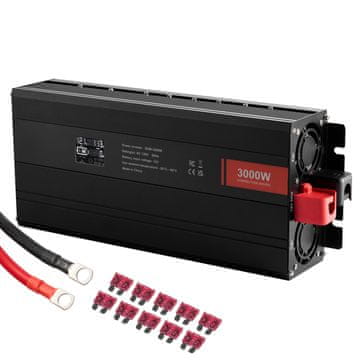 VEVOR Power inverter modificirani sinusni val 3000W 415x164x80 mm LCD zaslon
