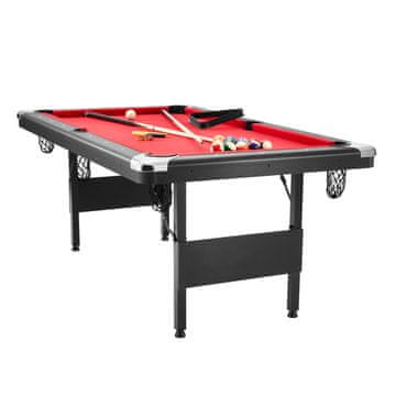 VEVOR Stol za biljar 192x109x81 cm Crveni