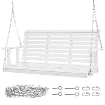 VEVOR Ljuljačka za verandu 1370x710x600 mm Bijela
