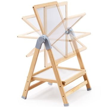 VEVOR Dvostrani stalak za crtanje, podesivi stalak za crtanje, 68x97 cm, prirodni, sklopivi