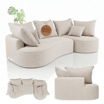 Homestar Sofa Tirano 250x56x155 cm krem boje