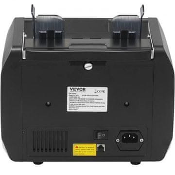 VEVOR Stroj za brojanje novca AL-162A 24.2x25.9x25 cm Crni