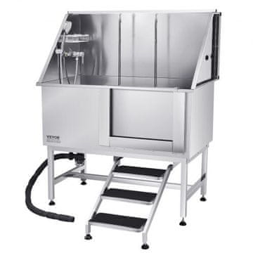 VEVOR Stanica za pranje pasa 127x70x154.5 cm Srebrna