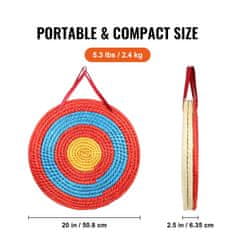 VEVOR Meta za streličarstvo 3 sloja 50.8x6.4 cm obojena slama