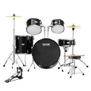VEVOR Bubnjevi Set 5 Komada Puni Veličina Bubanj Kit 22x14x16 cm Crni