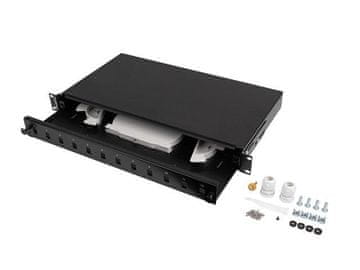 Lanberg Lanberg 19" 1U Fiber Patch Panel 12xSC Simplex / 12xLC Duplex