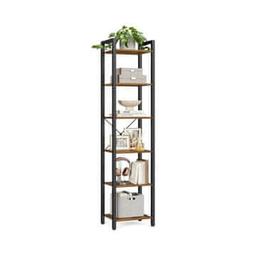 Songmics Knjigovod 6 polica 40x30x178.6 cm smeđa