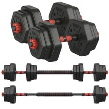 Songmics Set bučica heksagonalni 115.3x21.8x19.6 cm Crni