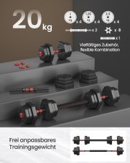 Songmics Set bučica heksagonalni 115.3x21.8x19.6 cm Crni