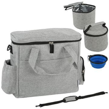Homestar Kutija za prijevoz pasa 38x17x35 cm svijetlo siva