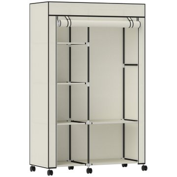 Homestar Ormar od tkanine 6 polica 1 šipka za vješanje 103x43x162,5 cm krem
