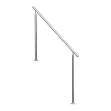 VEVOR Dvostruka stupna rukohvatna ograda za stepenice 150x8.7x106 cm srebrna