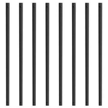 VEVOR Metalni balustri za stepenice BP-29.5in-51 25x5.5x750 mm Crni