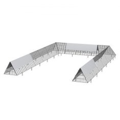VEVOR Tunel za piliće 600x400x61.5 cm Crni