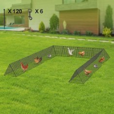 VEVOR Tunel za piliće 600x400x61.5 cm Crni